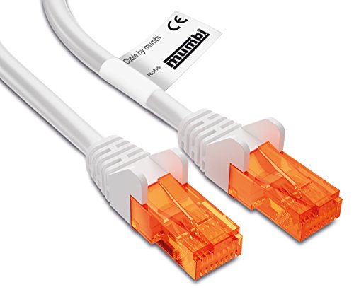 mumbi 10m CAT.5e Ethernet Lan Netzwerkkabel – CAT.5e (RJ-45 10 Meter Kabel in weiss