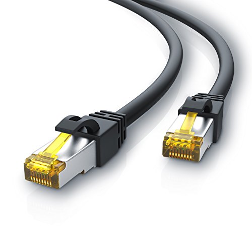 Uplink – 2m – CAT.7 Gigabit Ethernet Lan Netzwerkkabel (RJ45) | 10/100/1000Mbit/s | Patchkabel | S/FTP PIMF Schirmung | kompatibel zu CAT.5 / CAT.5e / CAT.6 | Switch/Router/Modem/Patchpannel/Access Point/Patchfelder | schwarz