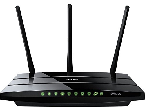 TP-Link Archer C7 AC1750 Gigabit Dualband WLAN Router(für Anschluss an Kabel-/DSL-/GlasfaserModem, 450 Mbit/s(2,4GHz)+1300 Mbit/s(5GHz), 2 USB 2.0 Ports, IPv6, Print/Media/FTP Server)