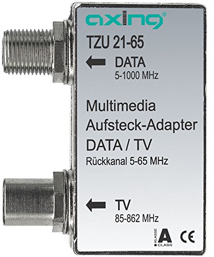 Axing TZU 21-65 Multimedia-Aufsteckadapter Verteiler für Kabelmodem und TV