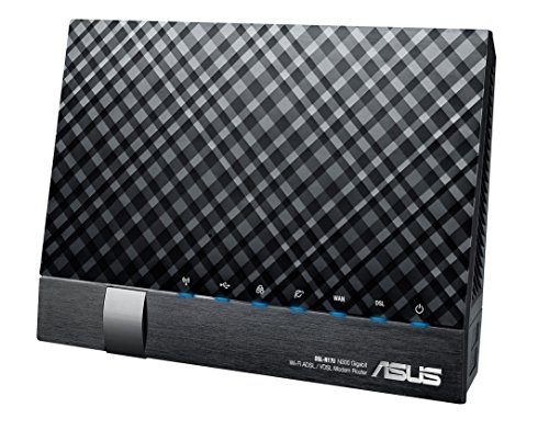 Asus DSL-N17U N300 WLAN-Modemrouter (VDSL2 / ADSL2/2+, 802.11n, EU Multi-Annex Modus, Gigabit LAN, USB 2.0, Serverfunktion) schwarz