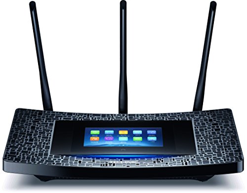 TP-Link Touch P5 AC1900 Gigabit Dualband WLAN Router (für Anschluss an Kabel-/DSL-/GlasfaserModem, 600 Mbit/s(2,4GHz)+1300 Mbit/s(5GHz), Touch Screen, IPv6, USB 3.0, Media/FTP/Print Server)