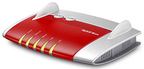 AVM FRITZ!Box 4020 WLAN-Router (für Anschluss an Kabel-/DSL-/Glasfasermodem, WLAN N, 450 MBit/s (2,4 GHz) 4 x Fast-Ethernet, 1 x USB 2.0, Mediaserver) rot/weiß, deutschsprachige Version