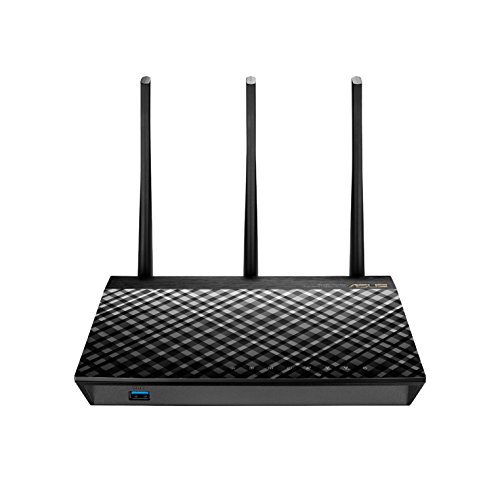 Asus RT-AC66U B1 AC1750 Dual-Band WLAN Router (802.11ac, Gigabit LAN/WAN, USB 2.0, Server-Funktionen, IPv6, 8x SSID, AiRadar)