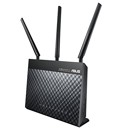 Asus DSL-AC68U AC1900 Black Diamond Dual-Band WLAN-Modemrouter (VDSL2 / ADSL2/2, 802.11 a/b/g/n/ac, Gigabit LAN, USB 3.0, Print FTP UPnP Server, SSID)